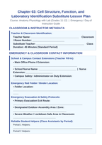 Cell Structure, Function, & Transport Substitute Lesson Plan sample page