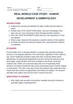 Human Development & Embryology Real-World Case Study sample page