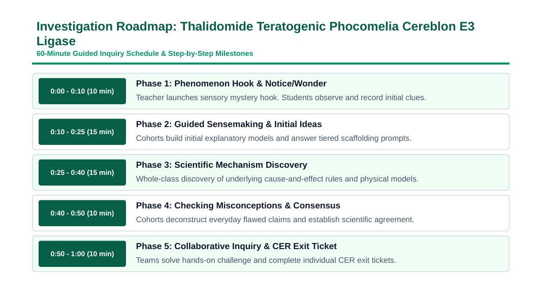 Human Development & Embryology Scaffolded Phenomena-Based Lesson: The Critical Teratogenic Window: Thalidomide, Cereblon Binding, and Phocomelia Presentation sample page
