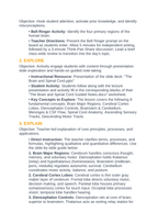 The Brain & Spinal Cord 5E Lesson Plan sample page