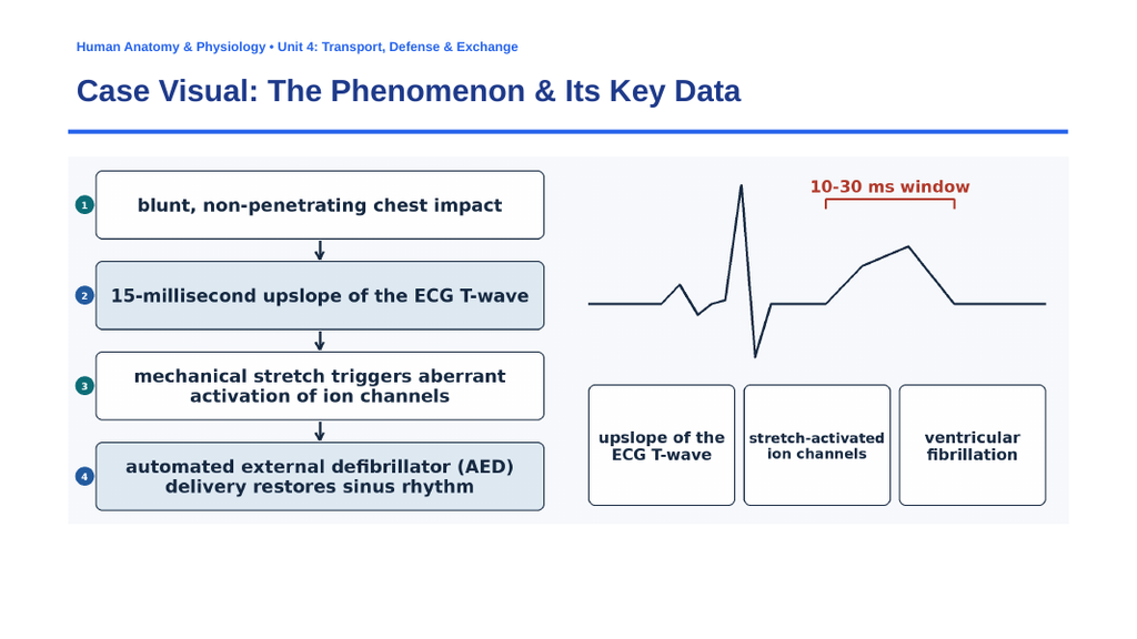 The Cardiovascular System Phenomena-Based Lesson: The 10–30 ms Window: Why a Baseball Impact Can Instantly Stop a Healthy Heart Presentation sample page