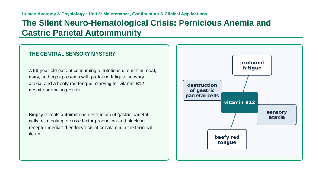 The Digestive System Phenomena-Based Lesson: The Silent Neuro-Hematological Crisis: Pernicious Anemia and Gastric Parietal Autoimmunity Presentation sample page