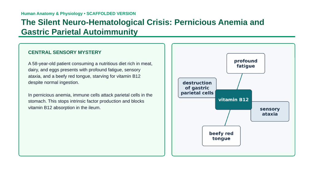 The Digestive System Scaffolded Phenomena-Based Lesson: The Silent Neuro-Hematological Crisis: Pernicious Anemia and Gastric Parietal Autoimmunity Presentation sample page
