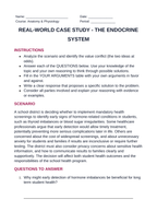 The Endocrine System Real-World Case Study sample page