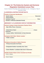 The Endocrine System Substitute Lesson Plan sample page