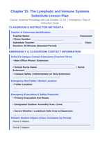 The Immune & Lymphatic Systems Substitute Lesson Plan sample page