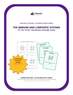 The Immune & Lymphatic Systems Tic-Tac-Toe Review Game sample page