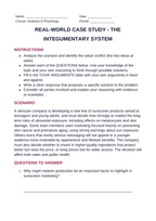 The Integumentary System Real-World Case Study sample page