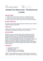 The Muscular System Interactive Simulation sample page