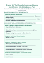The Muscular System Substitute Lesson Plan sample page
