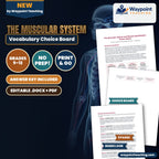 The Muscular System Vocabulary Choice Board cover