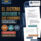 The Nervous System Spanish Reading Passage & Comprehension Questions cover