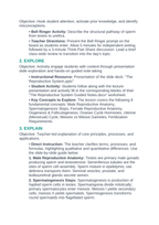 The Reproductive System 5E Lesson Plan sample page