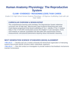 The Reproductive System CER Task Cards sample page