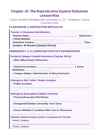 The Reproductive System Substitute Lesson Plan sample page