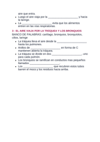 The Respiratory System Spanish Guided Notes sample page