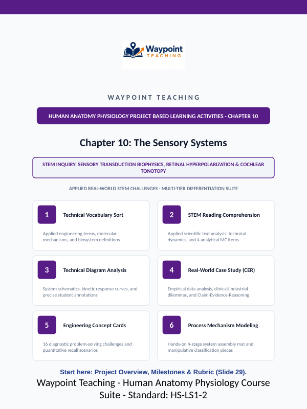 The Sensory Systems Project-Based Learning Activity sample page