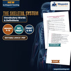 The Skeletal System Vocabulary Words & Definitions cover