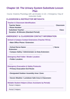 The Urinary System Substitute Lesson Plan sample page