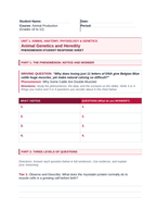 Animal Genetics & Heredity Phenomena-Based Lesson: Why Some Cattle Are Double-Muscled Student Response Sheet sample page