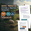 Animal Production Systems & Practices 5E Lesson Plan cover