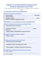 Animal Production Systems & Practices Substitute Lesson Plan sample page