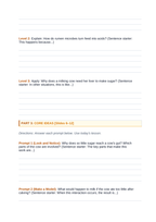 Core Nutrition of Animals Scaffolded Phenomena-Based Lesson: How Cows Make Milk Sugar Student Response Sheet sample page