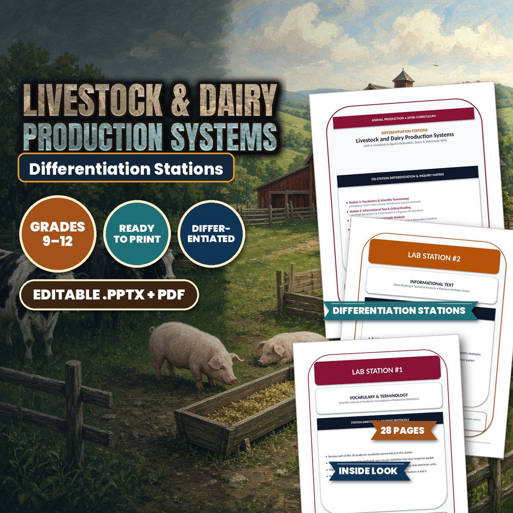 Livestock & Dairy Production Systems Differentiation Stations cover