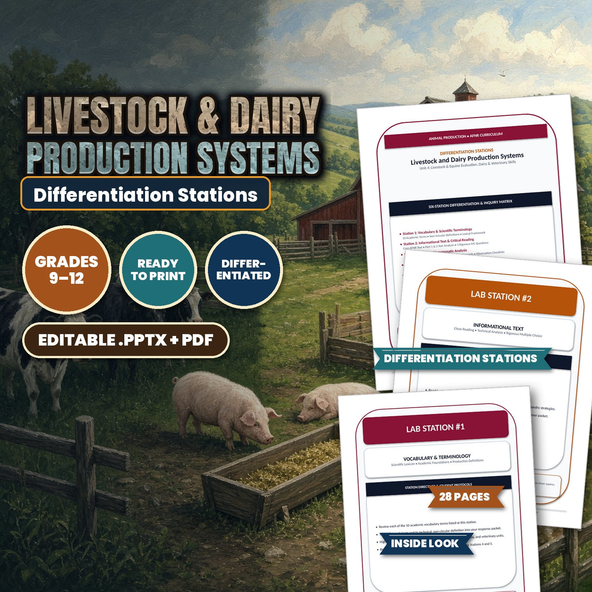 Livestock & Dairy Production Systems Differentiation Stations cover