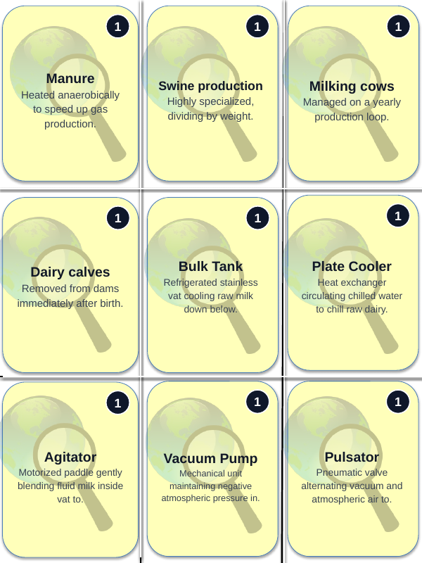 Livestock & Dairy Production Systems Trivia Board Game sample page