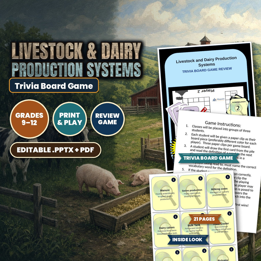 Livestock & Dairy Production Systems Trivia Board Game cover