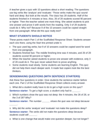 Cognitive Complexity & Depth of Knowledge Scaffolded Phenomena-Based Lesson: The Quiz That Looked Rigorous Teacher Discussion Guide sample page