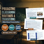Proactive Classroom Routines & Transitions Slide Show Presentation cover