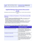 Applied Biology Phenomena-Based Lesson: CRISPR Sickle Cell Gene Editing Teacher Discussion Guide sample page