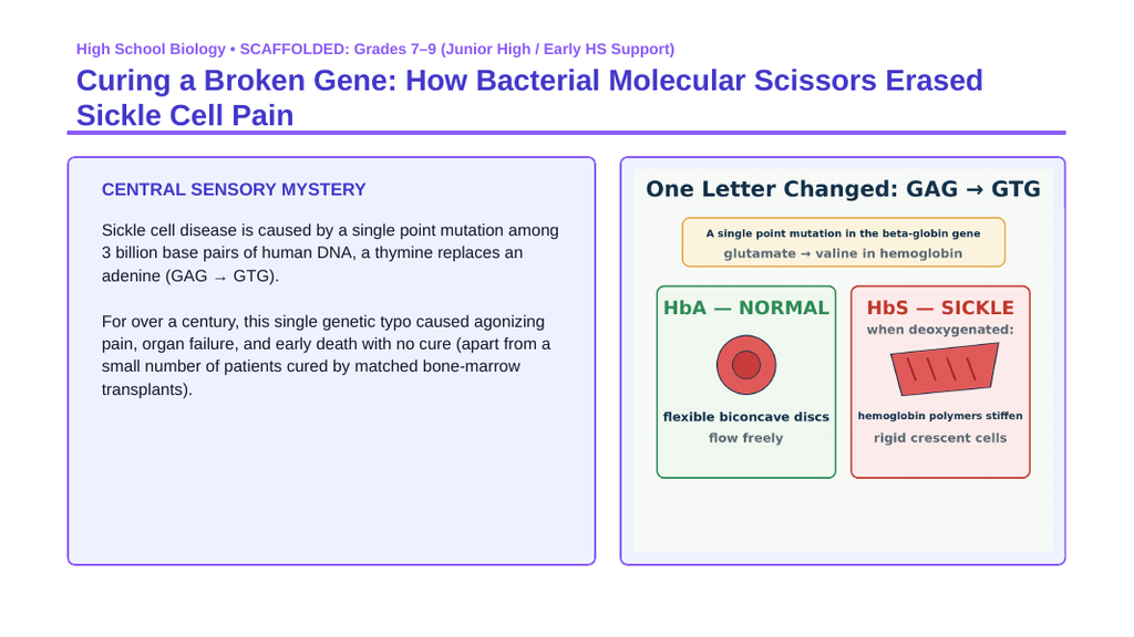 Applied Biology Scaffolded Phenomena-Based Lesson: CRISPR Sickle Cell Gene Editing Presentation sample page