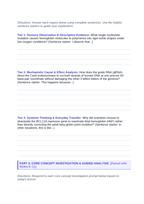 Applied Biology Scaffolded Phenomena-Based Lesson: CRISPR Sickle Cell Gene Editing Student Response Sheet sample page