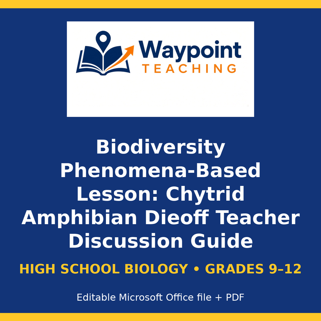 Biodiversity Phenomena-Based Lesson: Chytrid Amphibian Dieoff Teacher Discussion Guide cover