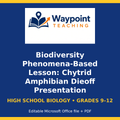 Biodiversity Phenomena-Based Lesson: Chytrid Amphibian Dieoff Presentation cover