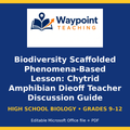 Biodiversity Scaffolded Phenomena-Based Lesson: Chytrid Amphibian Dieoff Teacher Discussion Guide cover