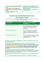 Biodiversity Scaffolded Phenomena-Based Lesson: Chytrid Amphibian Dieoff Teacher Discussion Guide sample page