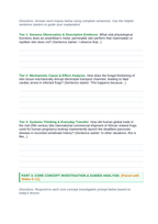 Biodiversity Scaffolded Phenomena-Based Lesson: Chytrid Amphibian Dieoff Student Response Sheet sample page