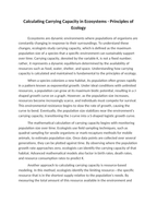 Calculating Carrying Capacity in Ecosystems Reading Worksheet sample page