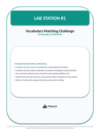 Cell Structure & Function Differentiation Stations sample page