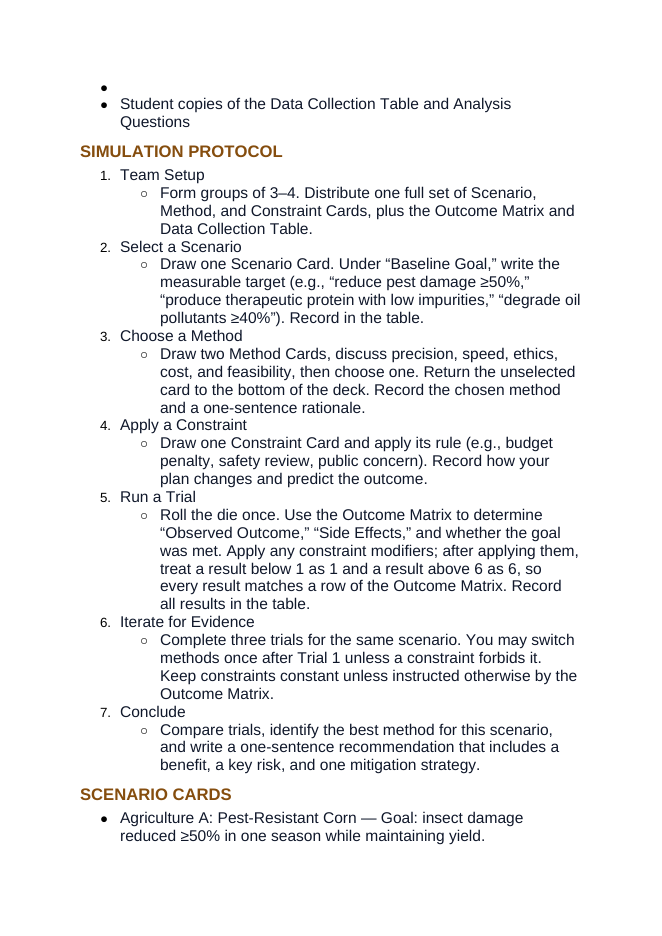 Cell Structure & Function Interactive Simulation sample page