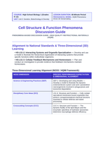 Cell Structure & Function Phenomena-Based Lesson: Macrophage Phagocytosis Teacher Discussion Guide sample page