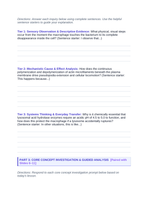 Cell Structure & Function Scaffolded Phenomena-Based Lesson: Macrophage Phagocytosis Student Response Sheet sample page