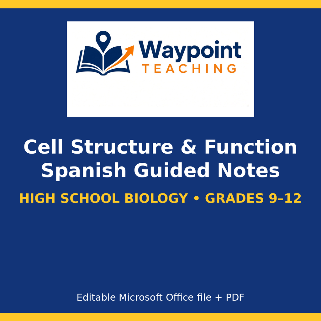 Cell Structure & Function Spanish Guided Notes cover