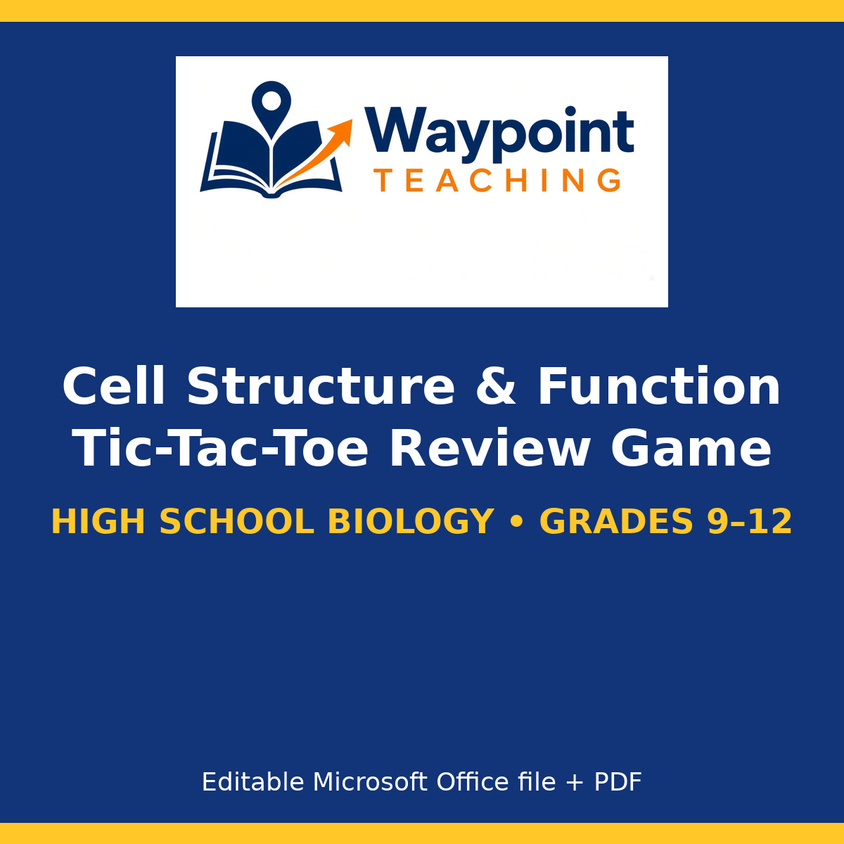 Cell Structure & Function Tic-Tac-Toe Review Game cover