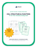 Cell Structure & Function Tic-Tac-Toe Review Game sample page
