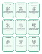 Cell Structure & Function Tic-Tac-Toe Review Game sample page